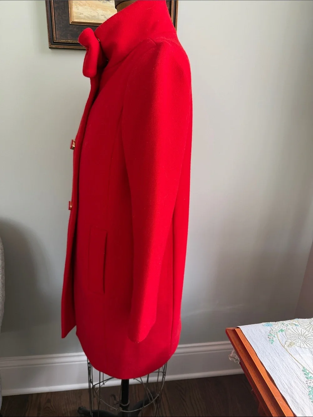 kate spade Red Wool Coat with Satin Lining